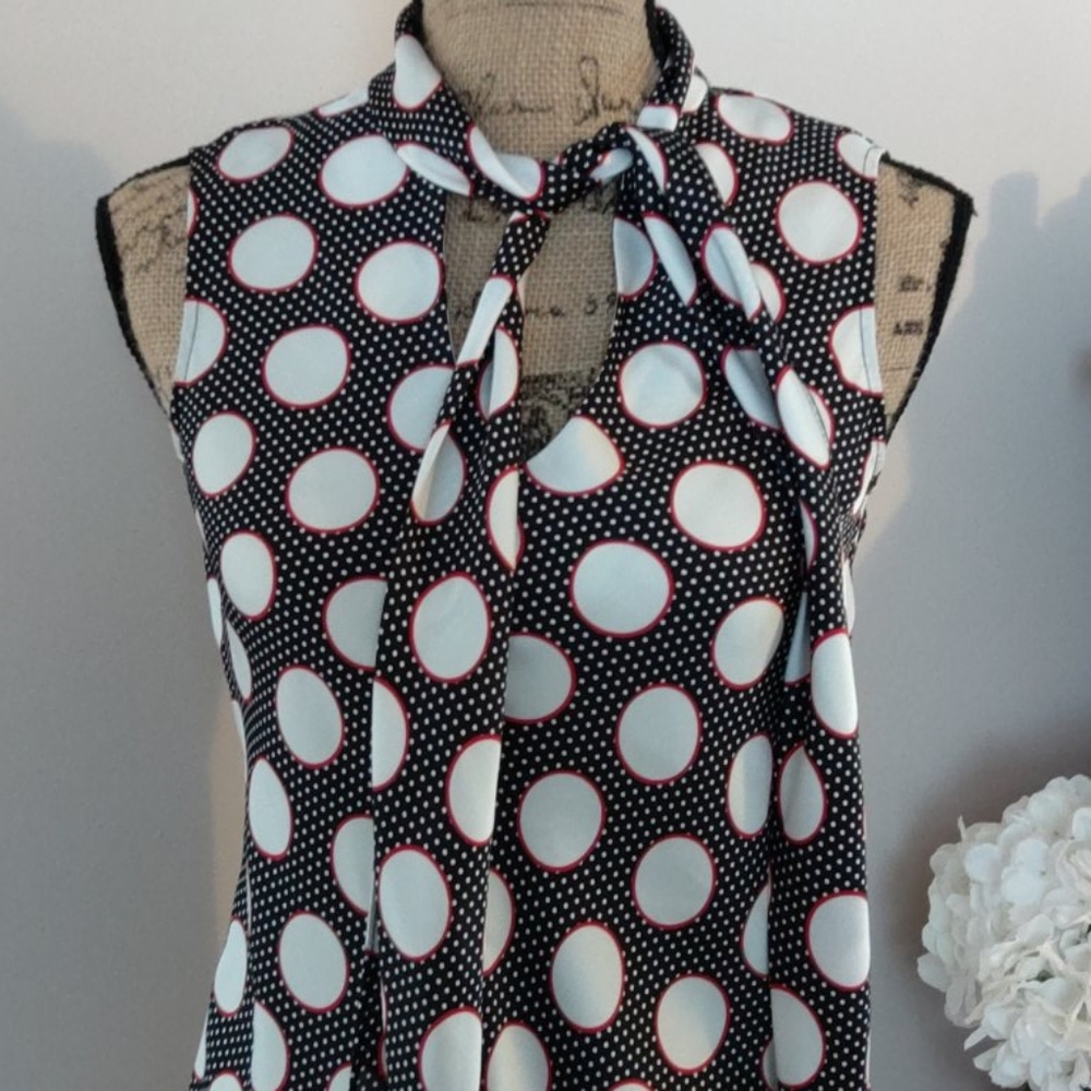 Nine West tank top blouse with tie sz XS